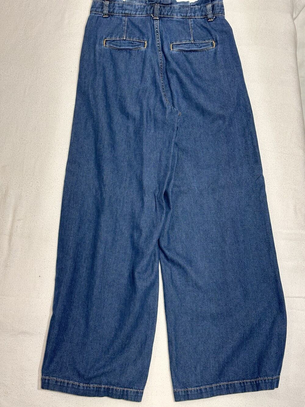 Banana Republic Jeans Women Size 2 Blue Denim Boho Flare Legs Baggy Grunge Hippi